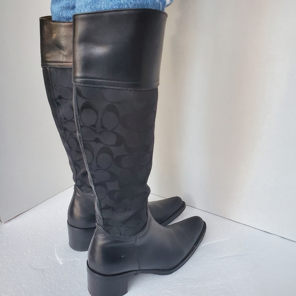 Leather Signature Coach boots 7 - Picture 2 of 4